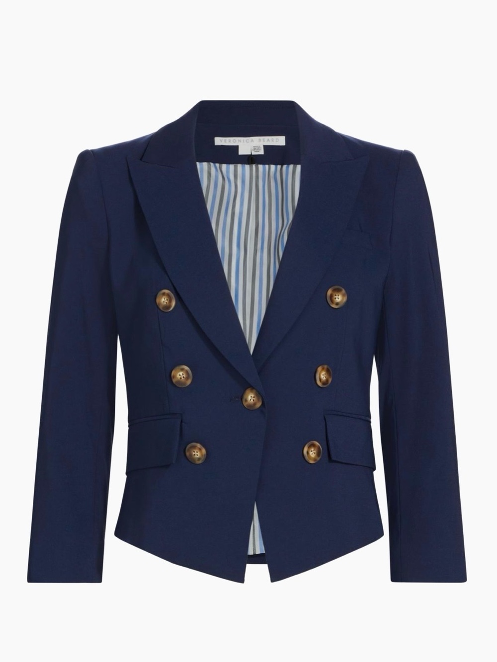 Veronica Beard Lutece Dickey Double Breasted Twill Jacket